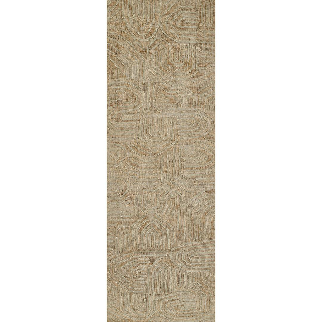 DecoratorsBest Arcadia Arch Subtle Sand 2'3" x 8' Jute and Wool Runner Rug