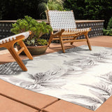 DecoratorsBest Solana Tropical Ebony and White 5' x 8' Indoor/Outdoor Area Rug
