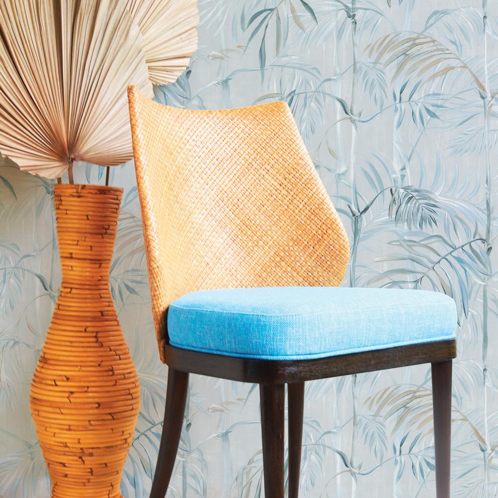 DecoratorsBest Whispering Bamboo Misty Blue Non-Pasted Wallpaper