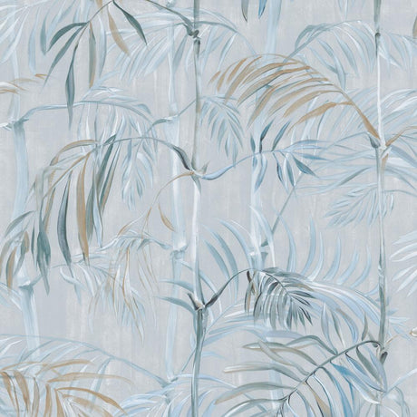 Tempaper Whispering Bamboo Misty Blue Non-Pasted Wallpaper