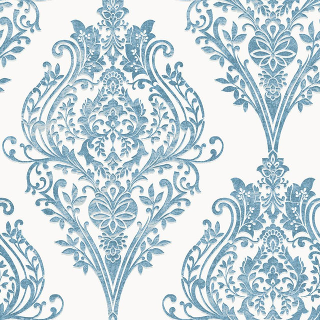 Tempaper Imperial Ocean Blue Non-Pasted Wallpaper