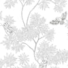 Decoratorsbest Traditional Owls Crisp White Wallpaper