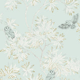 Tempaper Owls Ice Blue Non-Pasted Wallpaper