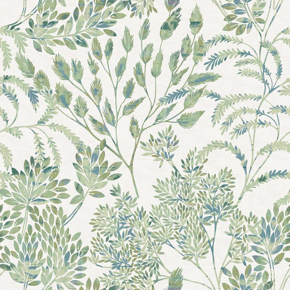 Tempaper Tranquil Leaf Green Sage Non-Pasted Wallpaper
