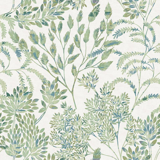 Tempaper Tranquil Leaf Green Sage Non-Pasted Wallpaper