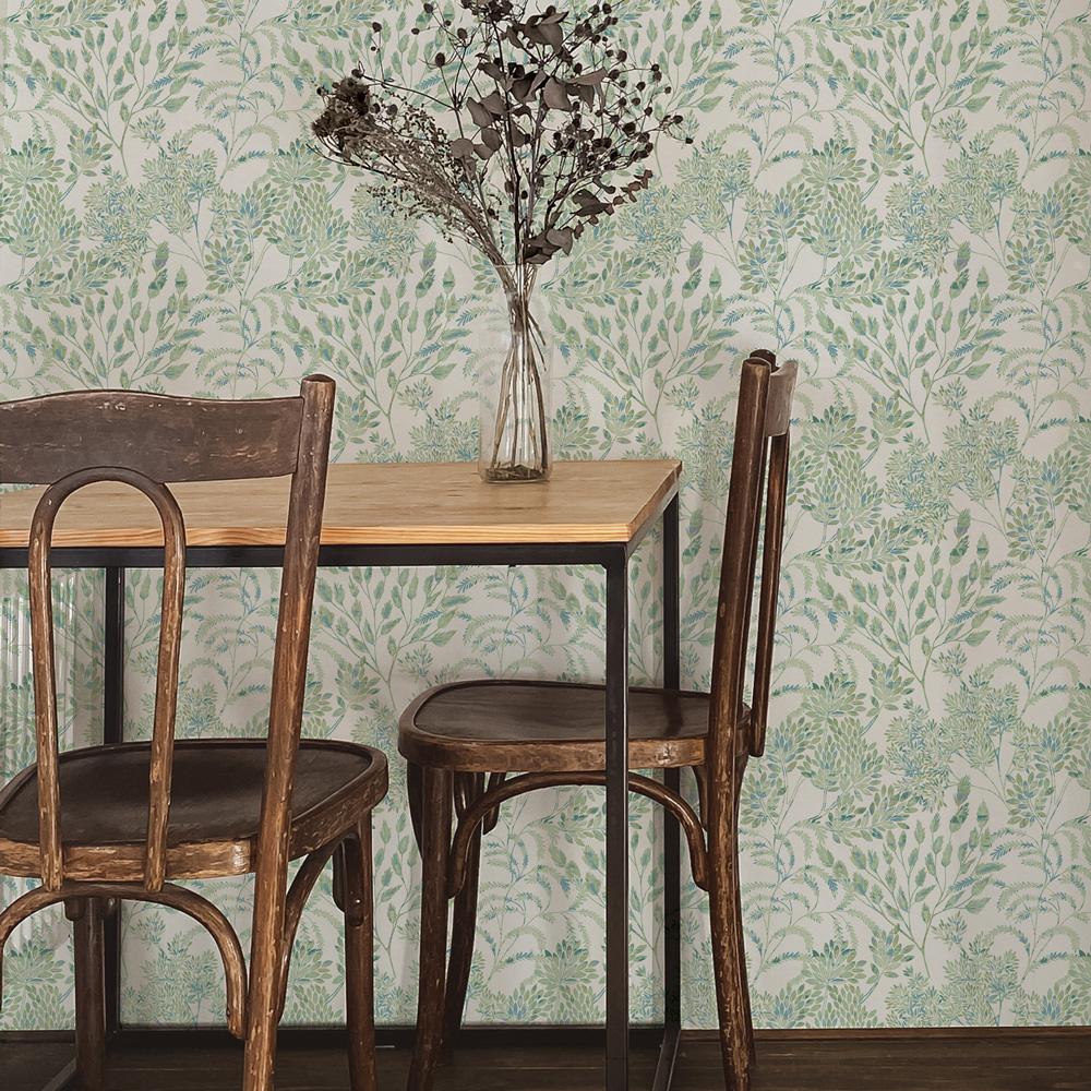 DecoratorsBest Tranquil Leaf Green Sage Non-Pasted Wallpaper