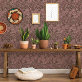 DecoratorsBest Tranquil Leaf Rosewood Non-Pasted Wallpaper