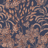 Tempaper Tranquil Leaf Navy Non-Pasted Wallpaper