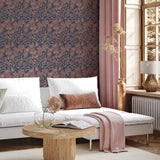 DecoratorsBest Tranquil Leaf Navy Non-Pasted Wallpaper