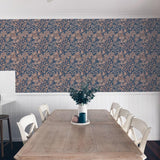 DecoratorsBest Tranquil Leaf Navy Non-Pasted Wallpaper