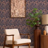 DecoratorsBest Tranquil Leaf Navy Non-Pasted Wallpaper