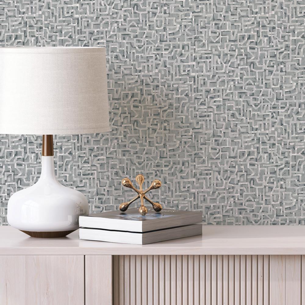 DecoratorsBest Geometric Maze Grey Non-Pasted Wallpaper