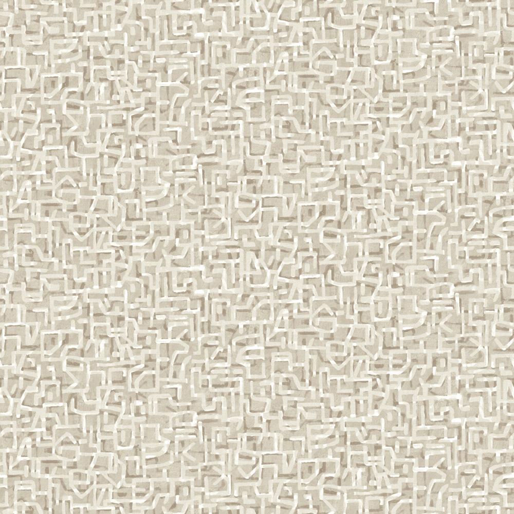 Tempaper Geometric Maze Neutral Non-Pasted Wallpaper