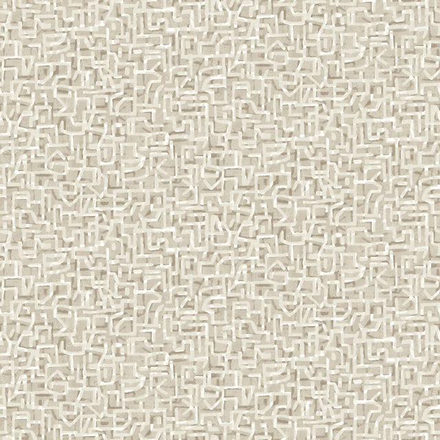 Tempaper Geometric Maze Neutral Non-Pasted Wallpaper