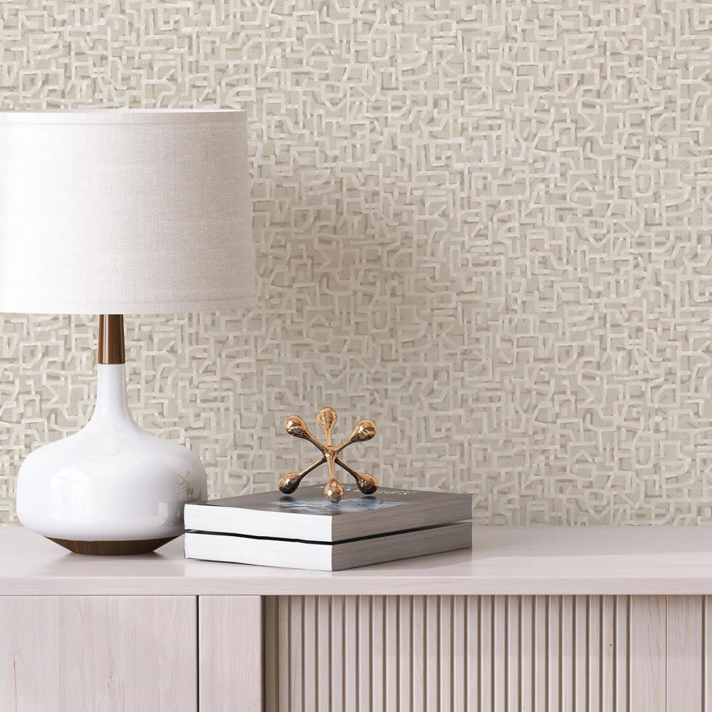 DecoratorsBest Geometric Maze Neutral Non-Pasted Wallpaper