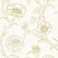 Tempaper Delicate Peony Ivory and Metallic Gold Peel and Stick Wallpaper, 28 sq. ft.
