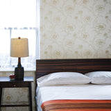 DecoratorsBest Delicate Peony Ivory and Metallic Gold Peel and Stick Wallpaper, 28 sq. ft.