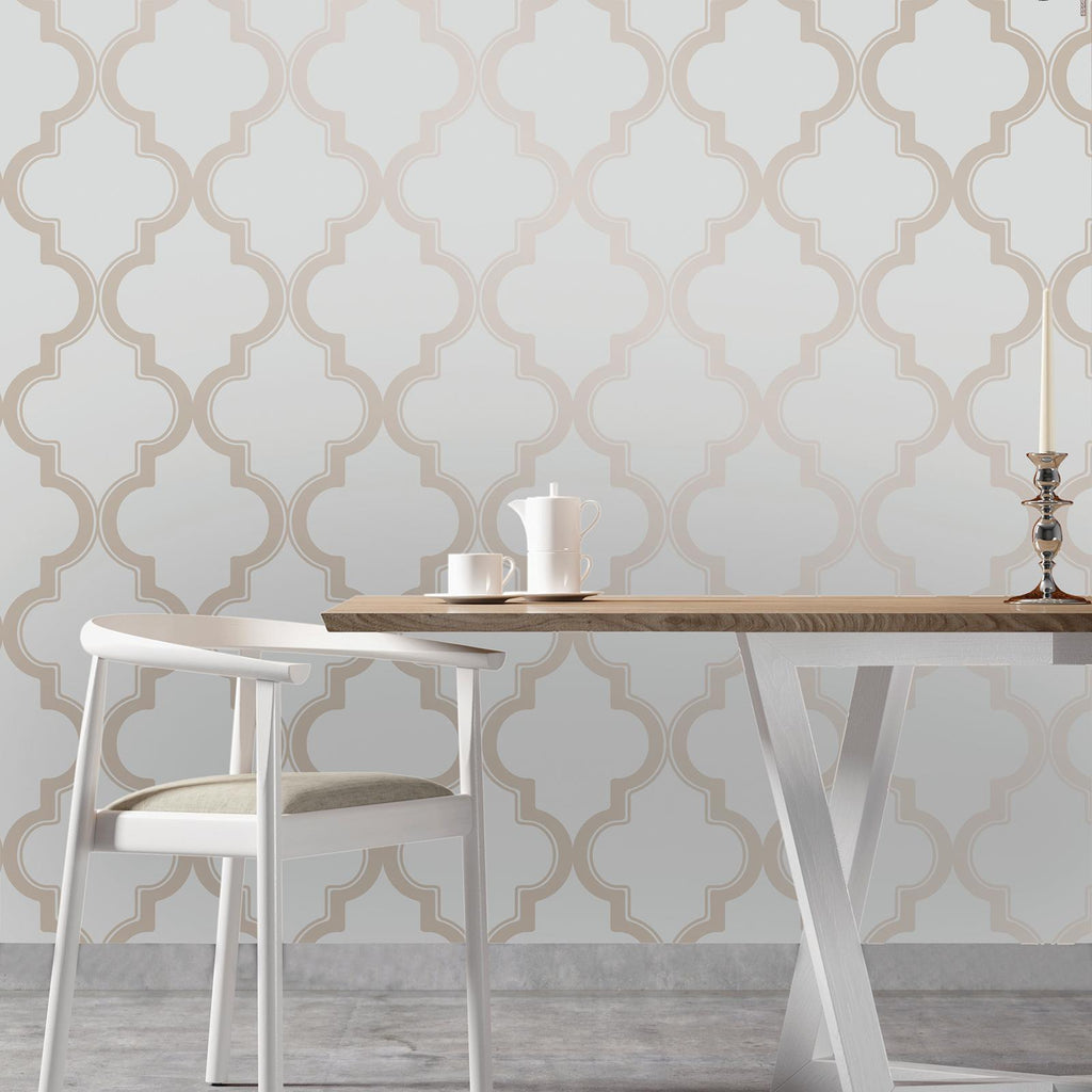 DecoratorsBest Arabesque Grey Peel and Stick Wallpaper, 28 sq. ft.