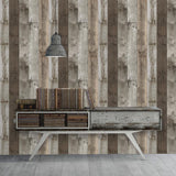 DecoratorsBest Reclaimed Wood Brown Peel and Stick Wallpaper, 28 sq. ft.