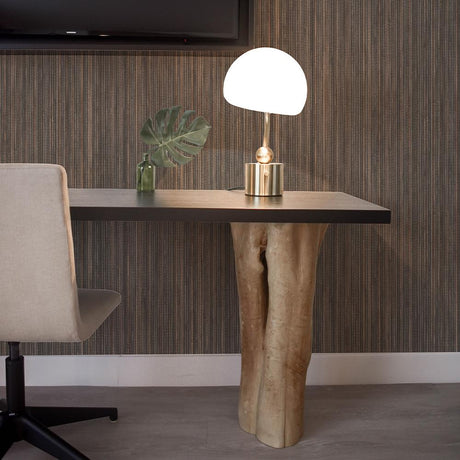 DecoratorsBest Textured Grasscloth Metallic Brown Peel and Stick Wallpaper, 28 sq. ft.