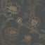 Tempaper Delicate Peony Black and Metallic Gold Peel and Stick Wallpaper, 28 sq. ft.