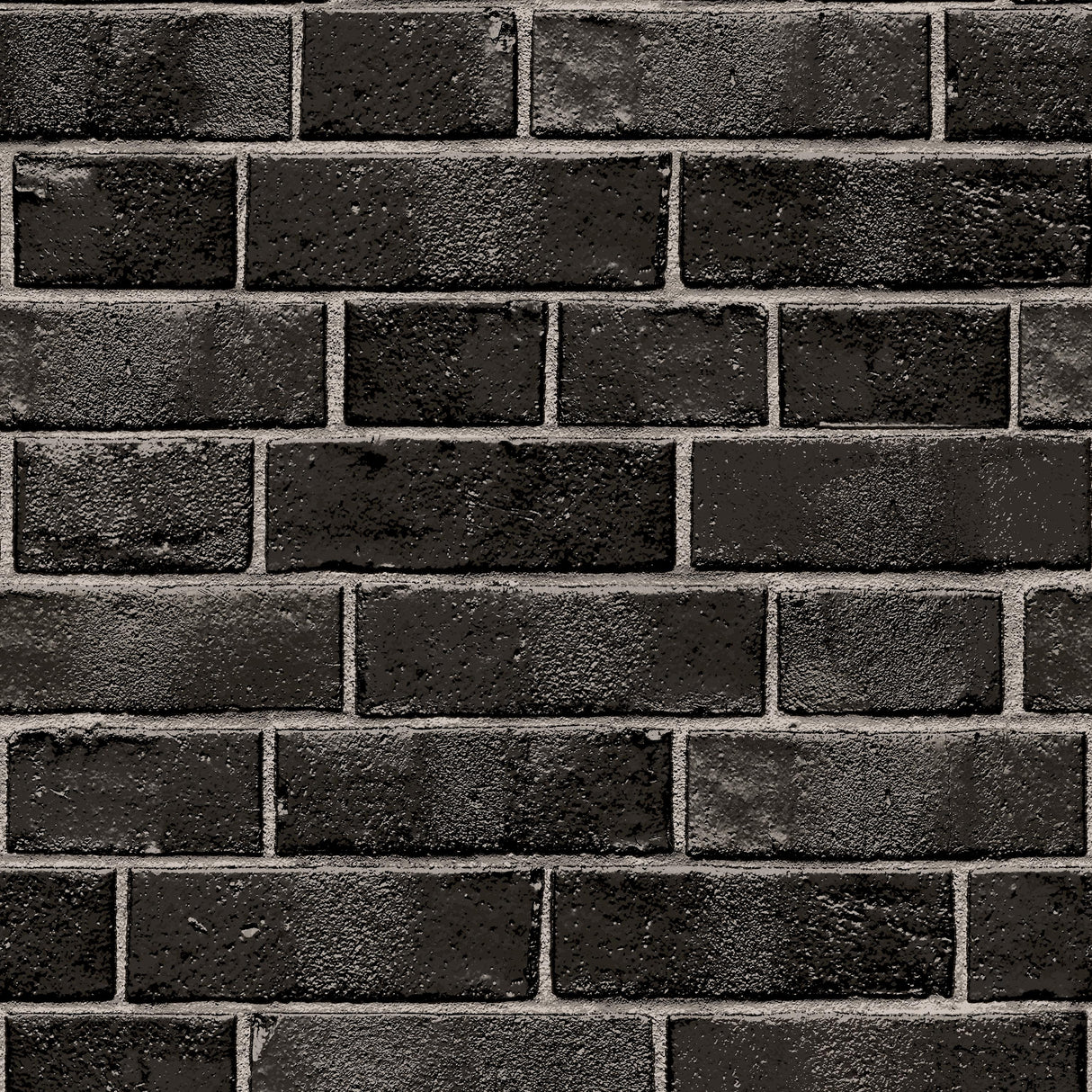 Tempaper Brick Wall Black Peel and Stick Wallpaper, 28 sq. ft.