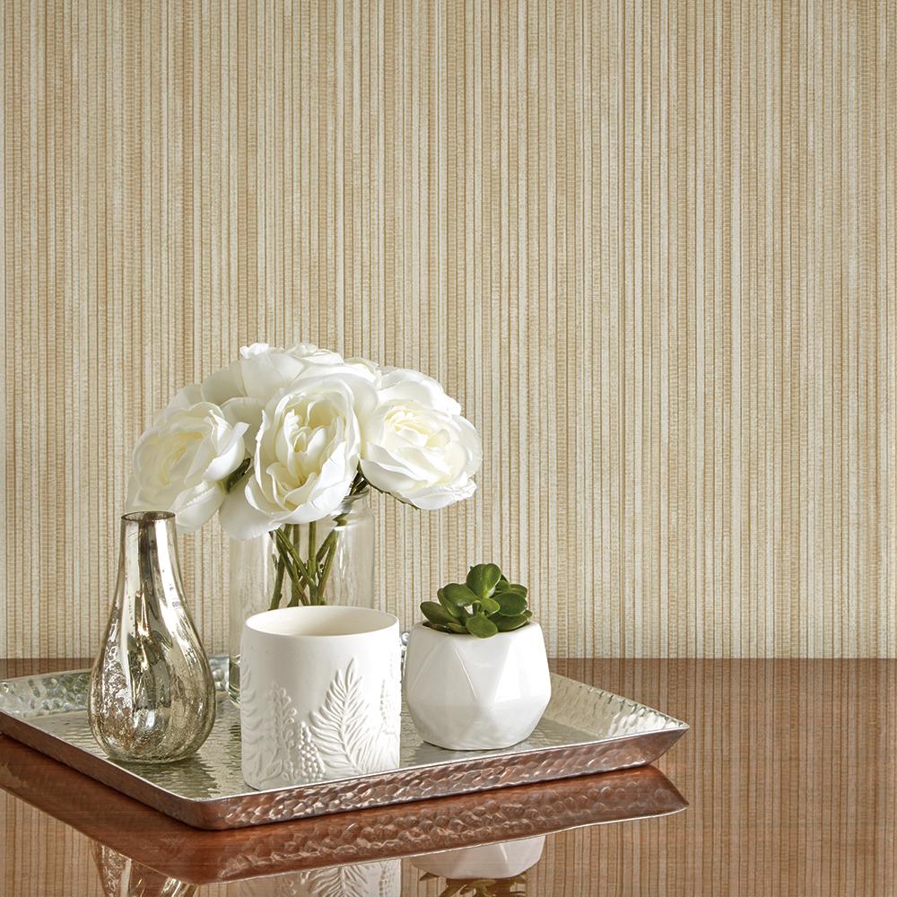 DecoratorsBest Textured Grasscloth Neutral Peel and Stick Wallpaper, 28 sq. ft.