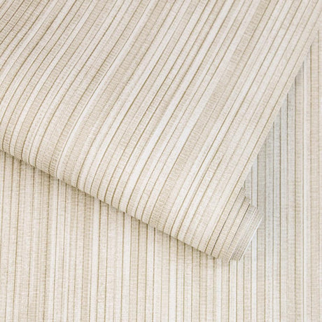 DecoratorsBest Textured Grasscloth Neutral Peel and Stick Wallpaper, 28 sq. ft.