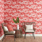 DecoratorsBest Flamingo Fantasy Pink Peel and Stick Wallpaper, 28 sq. ft.