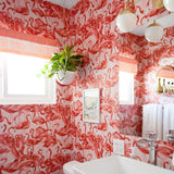 DecoratorsBest Flamingo Fantasy Pink Peel and Stick Wallpaper, 28 sq. ft.