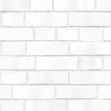 Tempaper Brick Wall Classic White Peel and Stick Wallpaper, 28 sq. ft.