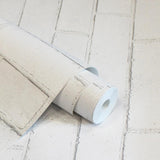 DecoratorsBest Brick Wall Classic White Peel and Stick Wallpaper, 28 sq. ft.