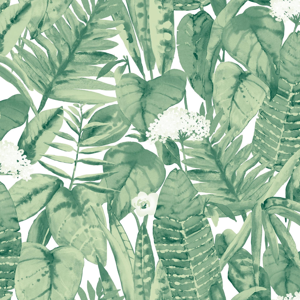 DecoratorsBest Paradise Palm Tropical Green Peel and Stick Wallpaper, 28 sq. ft.