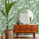 DecoratorsBest Paradise Palm Tropical Green Peel and Stick Wallpaper, 28 sq. ft.