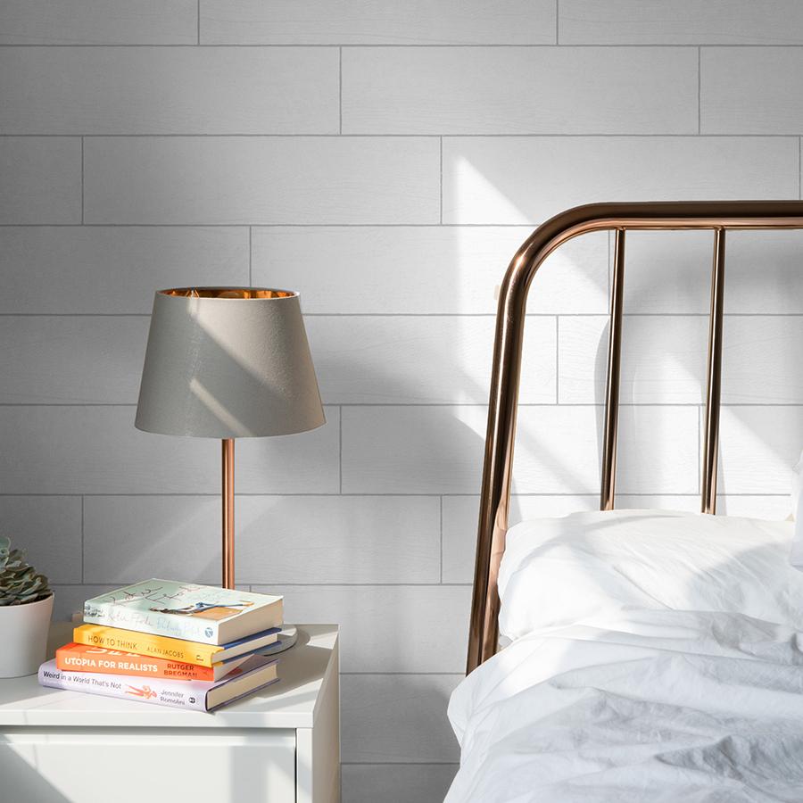 DecoratorsBest Shiplap Farmhouse White Peel and Stick Wallpaper, 28 sq. ft.