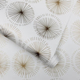 DecoratorsBest Moon Sphere Gold Peel and Stick Wallpaper, 28 sq. ft.