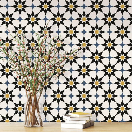 DecoratorsBest Moroccan Tile Multi-Color Peel and Stick Wallpaper, 28 sq. ft.