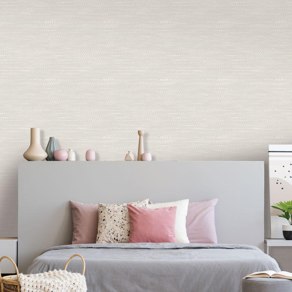 DecoratorsBest Painted Dots Light Grey Peel and Stick Wallpaper, 28 sq. ft.