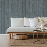 DecoratorsBest Textured Grasscloth Blue Peel and Stick Wallpaper, 28 sq. ft.