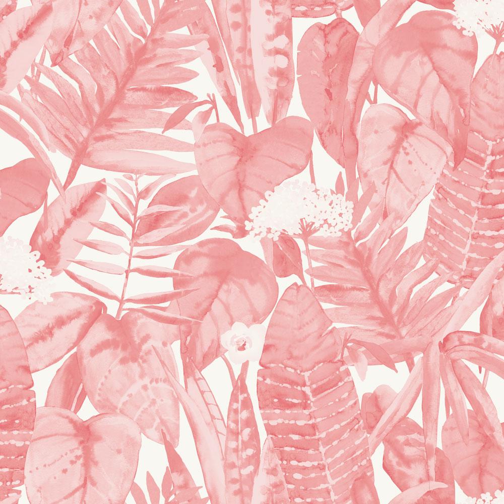 Tempaper Paradise Palm Tropical Pink Peel and Stick Wallpaper, 28 sq. ft.