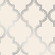 Tempaper Arabesque Ivory and Silver Peel and Stick Wallpaper, 28 sq. ft.