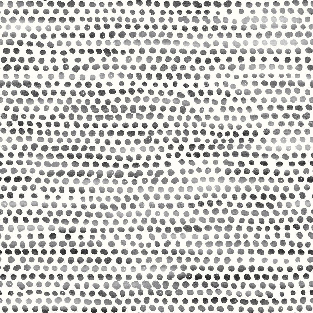 DecoratorsBest Painted Dots Ink and White Peel and Stick Wallpaper, 28 sq. ft.