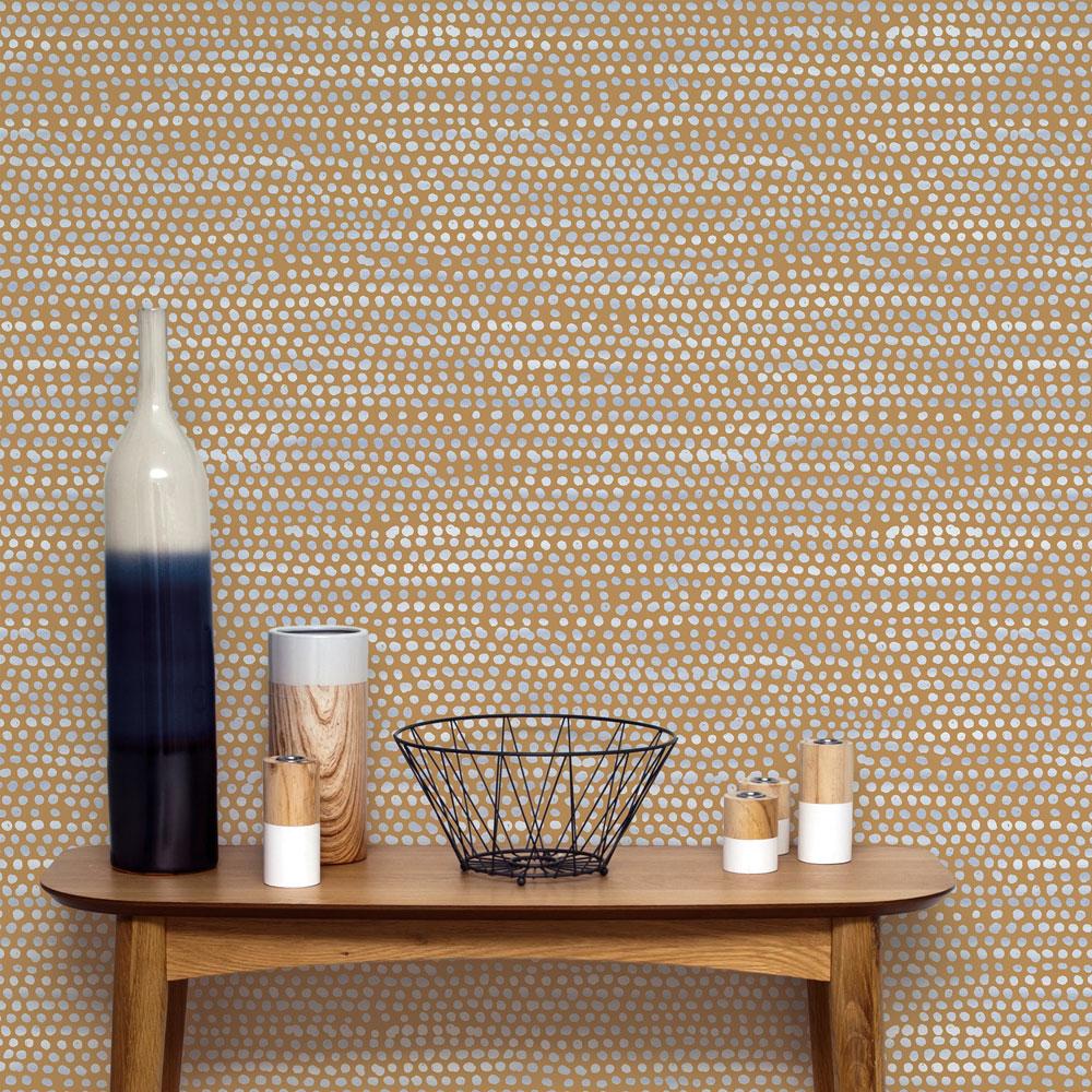 DecoratorsBest Painted Dots Almond Peel and Stick Wallpaper, 28 sq. ft.