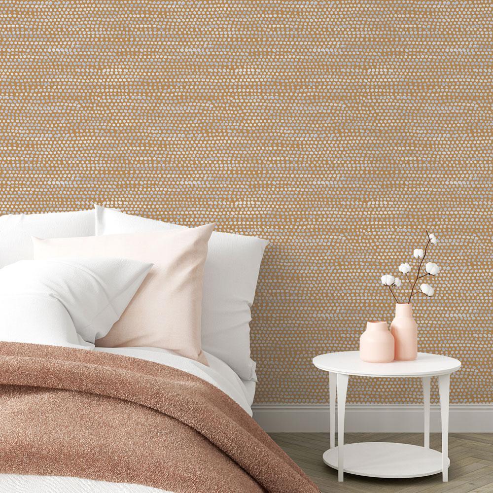 DecoratorsBest Painted Dots Almond Peel and Stick Wallpaper, 28 sq. ft.