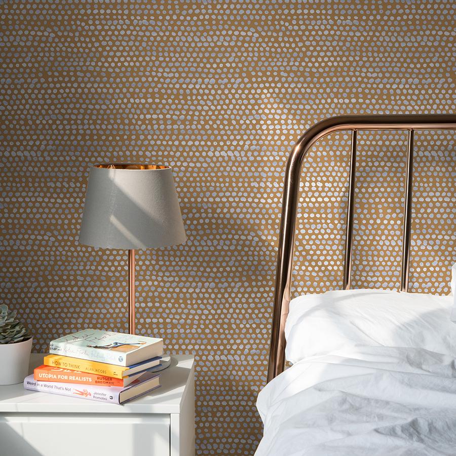 DecoratorsBest Painted Dots Almond Peel and Stick Wallpaper, 28 sq. ft.