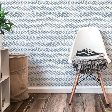 DecoratorsBest Painted Dots Navy Peel and Stick Wallpaper, 28 sq. ft.