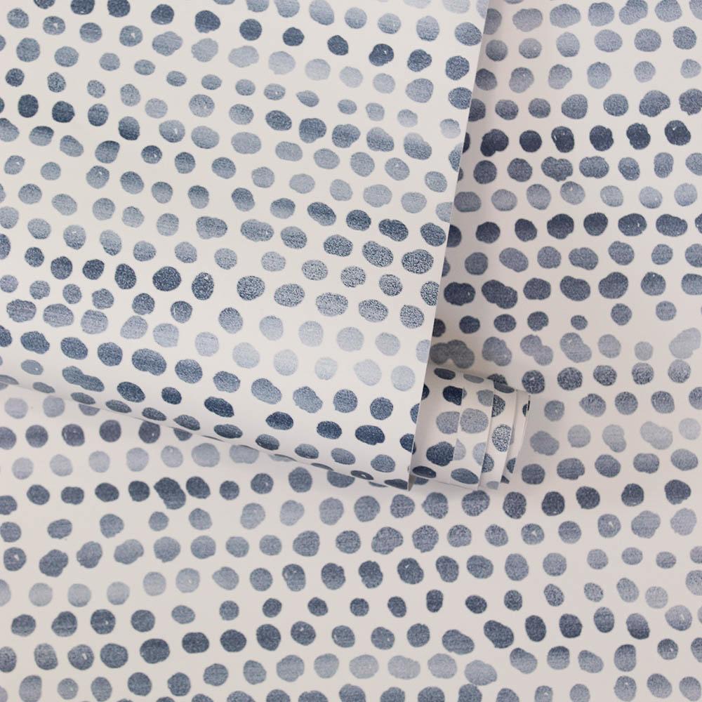 DecoratorsBest Painted Dots Navy Peel and Stick Wallpaper, 28 sq. ft.