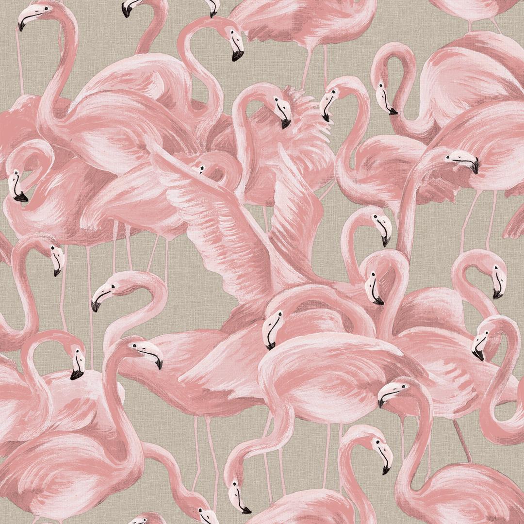 Tempaper Flamingo Fantasy Light Pink Peel and Stick Wallpaper, 28 sq. ft.