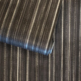 DecoratorsBest Textured Grasscloth Metallic Black Peel and Stick Wallpaper, 28 sq. ft.
