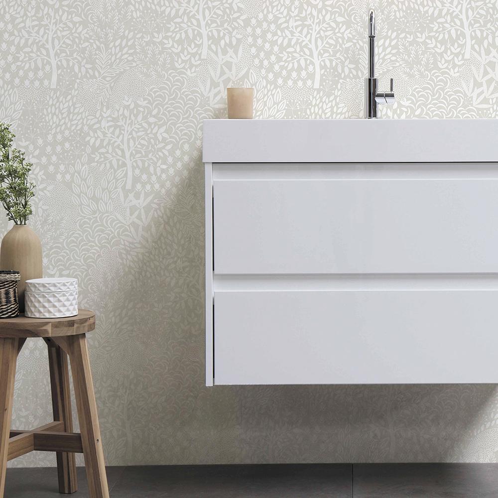 DecoratorsBest Folklore Neutral Peel and Stick Wallpaper, 28 sq. ft.